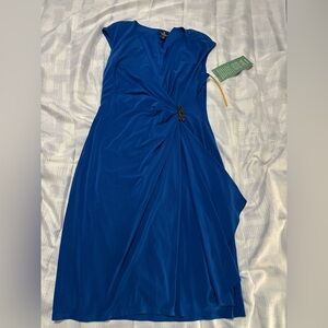 MARINA Asymmetrical Blue Dress